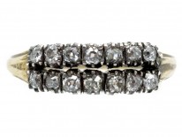 Georgian 15ct Gold, Two Row Diamond Ring