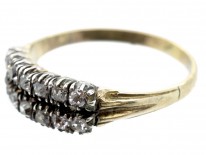 Georgian 15ct Gold, Two Row Diamond Ring