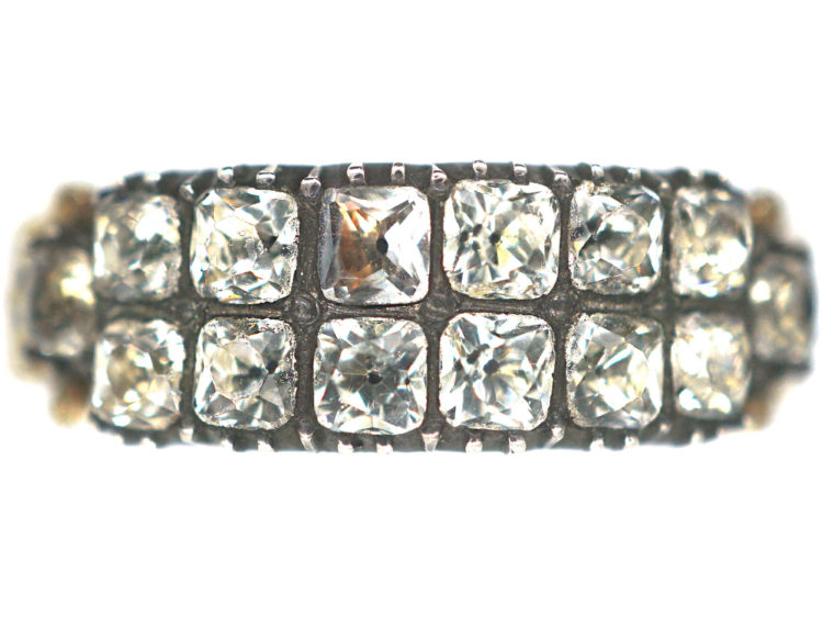 Georgian Double Row Paste Set Ring