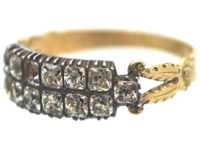 Georgian Double Row Paste Set Ring