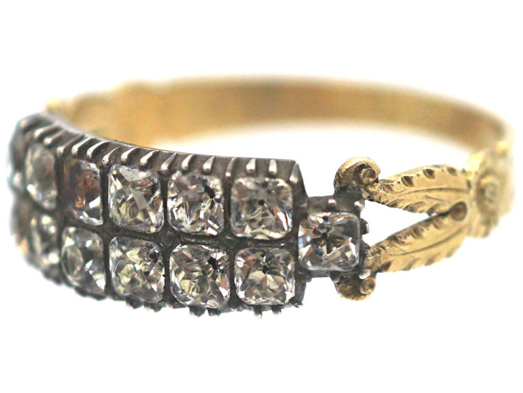 Georgian Double Row Paste Set Ring