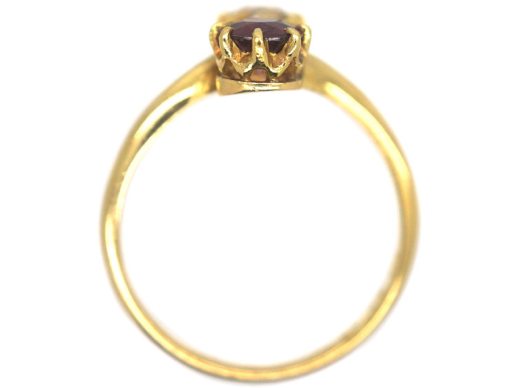 Edwardian 18ct Gold, Diamond ​& Ruby Crossover Ring