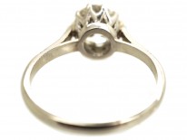 Platinum & Diamond Solitaire Ring with Diamond Shoulders