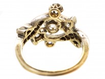 Victorian 18ct Gold, Silver, & Diamond Foliate Design Ring