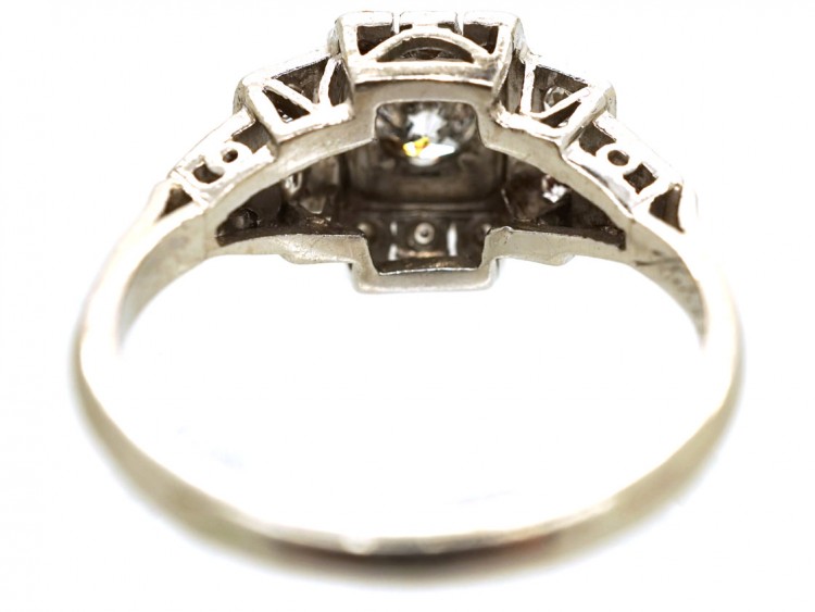 Art Deco Square Design Diamond Ring