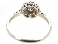 18ct White Gold & Platinum, Diamond Cluster Ring