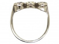 Art Deco Platinum & Diamond Three Stone Ring