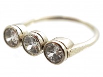 Art Deco Platinum & Diamond Three Stone Ring