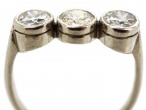 Art Deco Platinum & Diamond Three Stone Ring