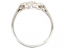 18ct White Gold Diamond Six Petal Cluster Ring