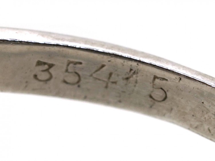 Art Deco 18ct White Gold Two Row Diamond Ring