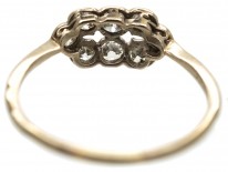 Art Deco Platinum & Diamond Two Row Ring