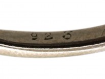 Art Deco Platinum & Diamond Two Row Ring