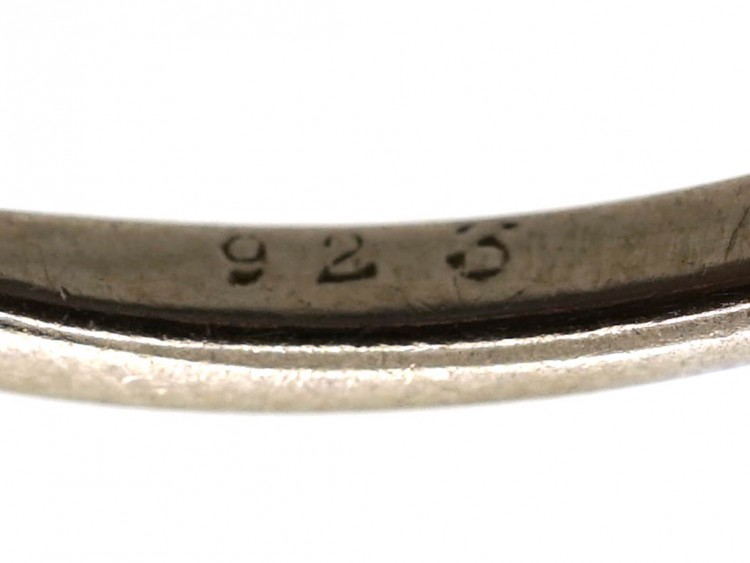 Art Deco Platinum & Diamond Two Row Ring