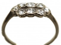 Art Deco Platinum & Diamond Two Row Ring