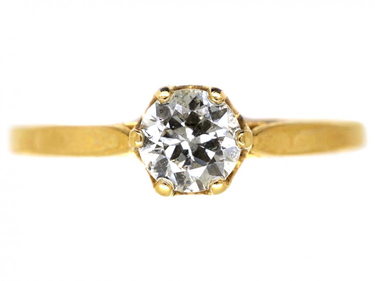 18ct Gold & Diamond Solitaire Ring