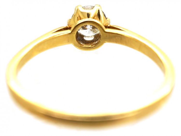 18ct Gold & Diamond Solitaire Ring