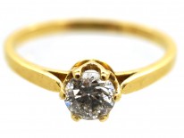 18ct Gold & Diamond Solitaire Ring