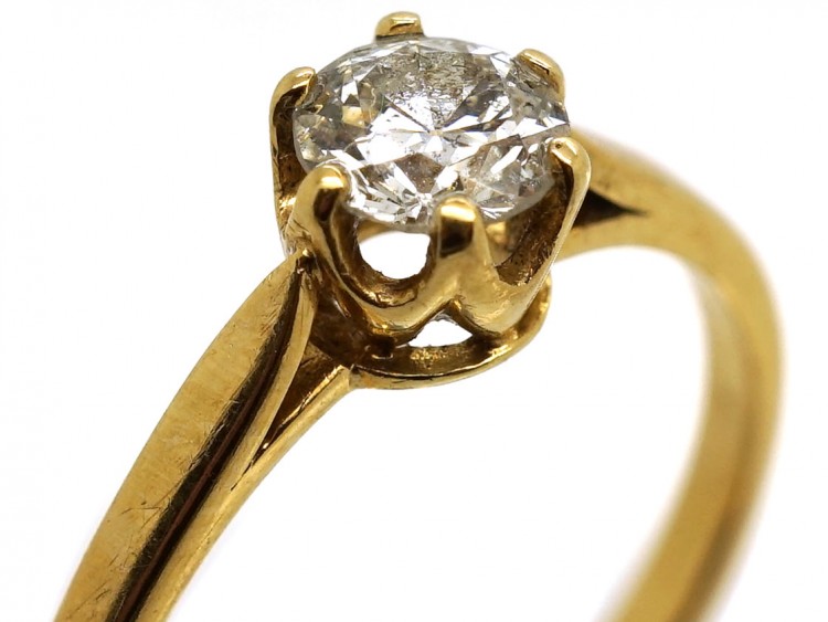 18ct Gold & Diamond Solitaire Ring