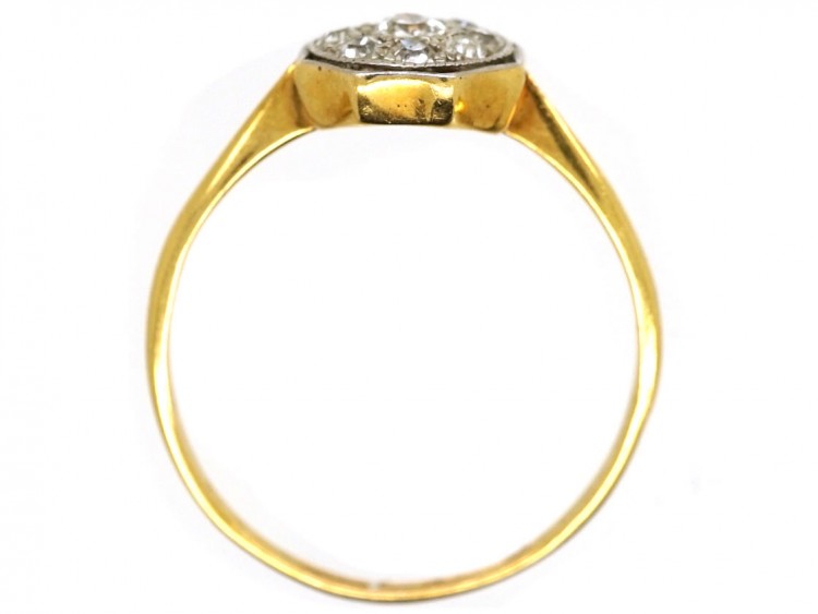 Art Deco 18ct Gold & Platinum, Octagonal Diamond Ring
