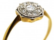 Art Deco 18ct Gold & Platinum, Octagonal Diamond Ring
