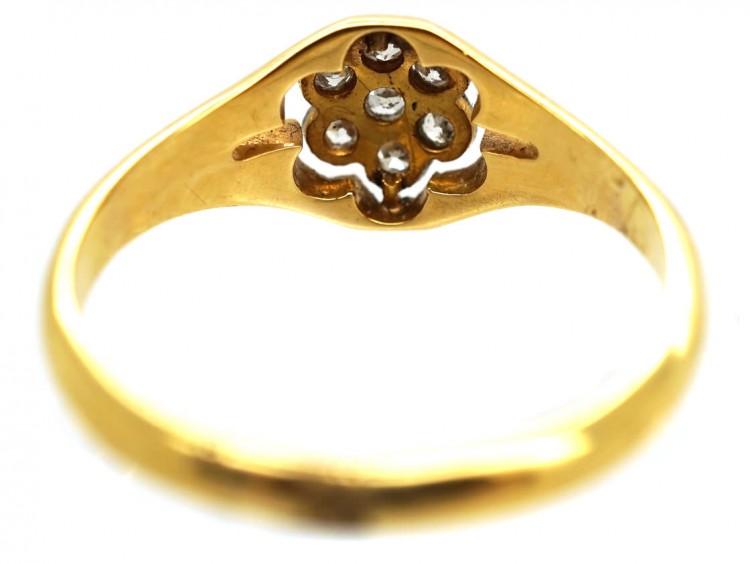 Edwardian 18ct Gold Diamond Cluster Ring