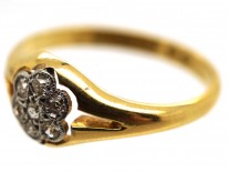 Edwardian 18ct Gold Diamond Cluster Ring