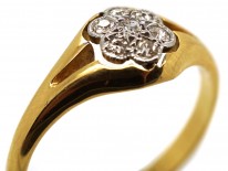 Edwardian 18ct Gold Diamond Cluster Ring