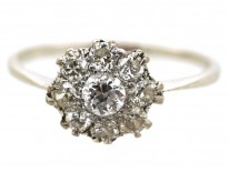 18ct White Gold & Diamond Cluster Ring