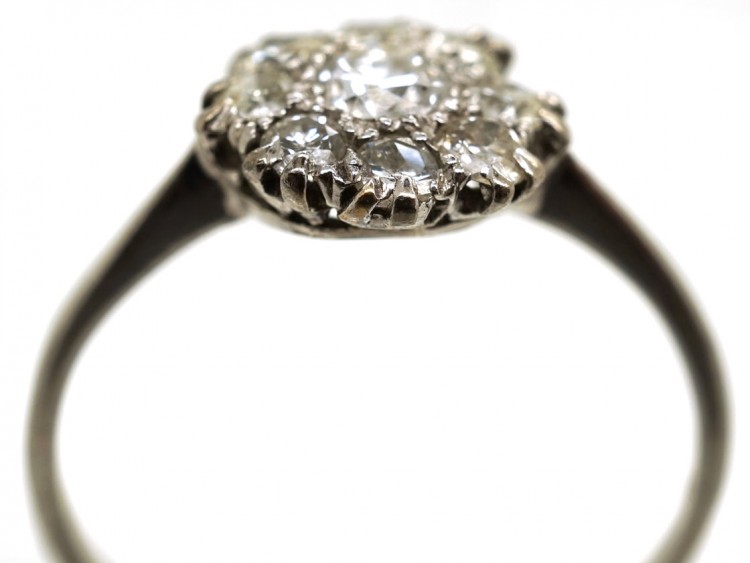18ct White Gold & Diamond Cluster Ring