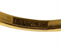 Edwardian 18ct Gold & Platinum, Two Stone Diamond Crossover Ring