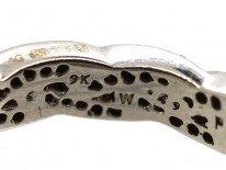 9ct White Gold & Diamond Inter Woven Design Ring