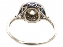 Art Deco Sapphire & Diamond Target Ring