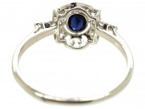 Art Deco Platinum, Sapphire & Diamond Ring