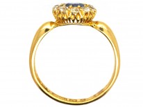 Victorian 18ct Gold, Sapphire & Diamond Cluster Ring