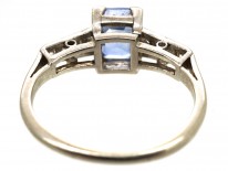 Art Deco Ceylon Sapphire & Diamond Ring