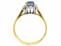 18ct Gold, Ceylon Sapphire & Diamond Ring