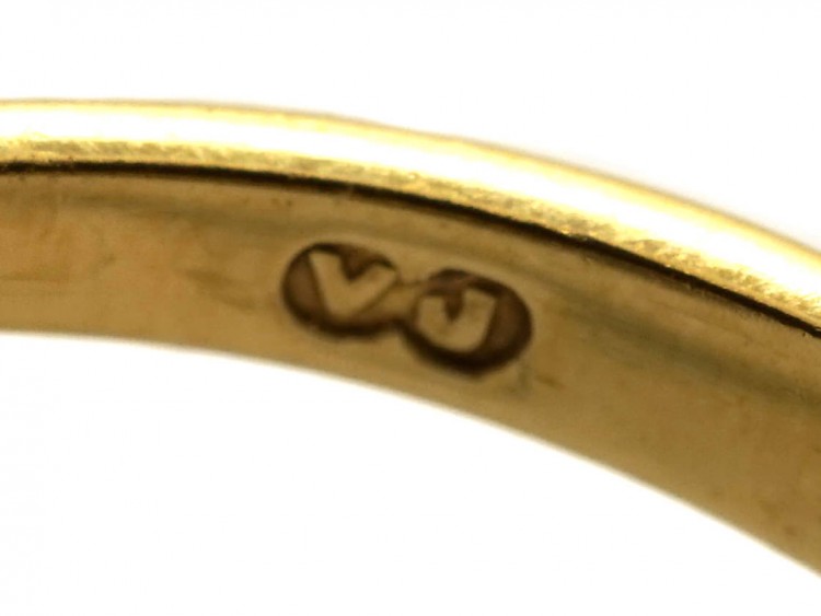 18ct Gold, Ceylon Sapphire & Diamond Ring