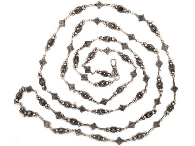 Early 19th Century Silver Ornate Guard Chain