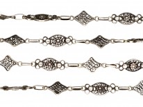 Early 19th Century Silver Ornate Guard Chain