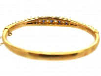 Victorian 15ct Gold, Sapphire & Diamond Bangle