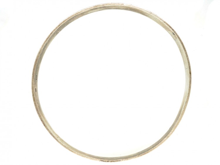 Art Deco Silver & Niello Bangle