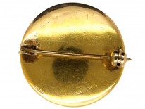 Victorian 18ct Gold & Reverse Intaglio Rock Crystal Brooch of a Horse's Head