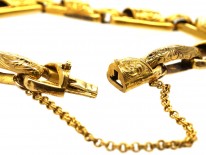 Early Victorian 15ct Gold Engraved Bracelet