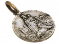 French Silver Medallion of Rosa Mystica by Dropsy