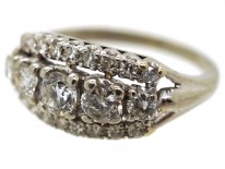 Edwardian Platinum & Diamond Three Row Ring