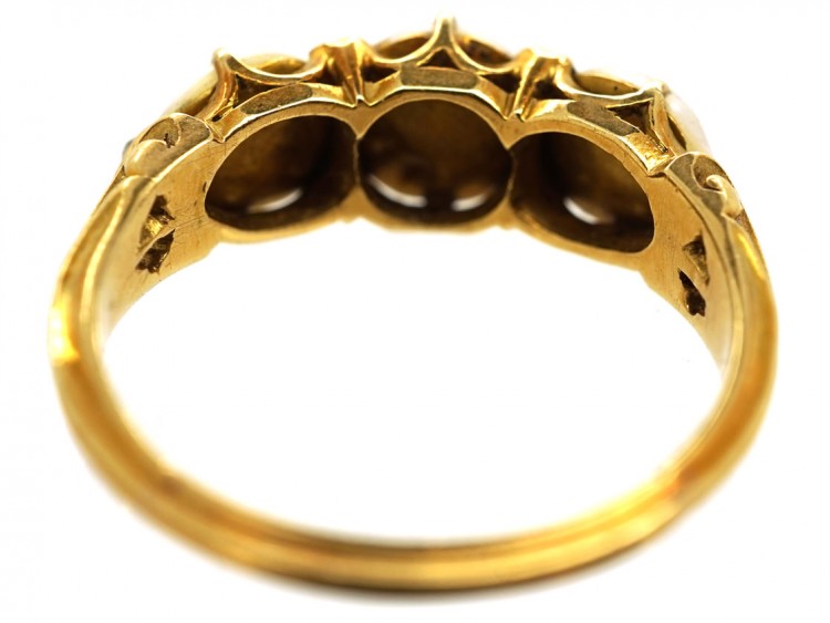 Victorian 18ct Gold & Natural Pearl Ring