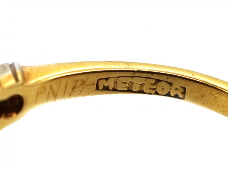 Art Deco 18ct Gold, Platinum, Emerald & Diamond Ring