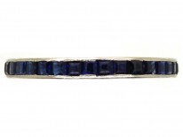 Art Deco 18ct White Gold & Sapphire Eternity Ring