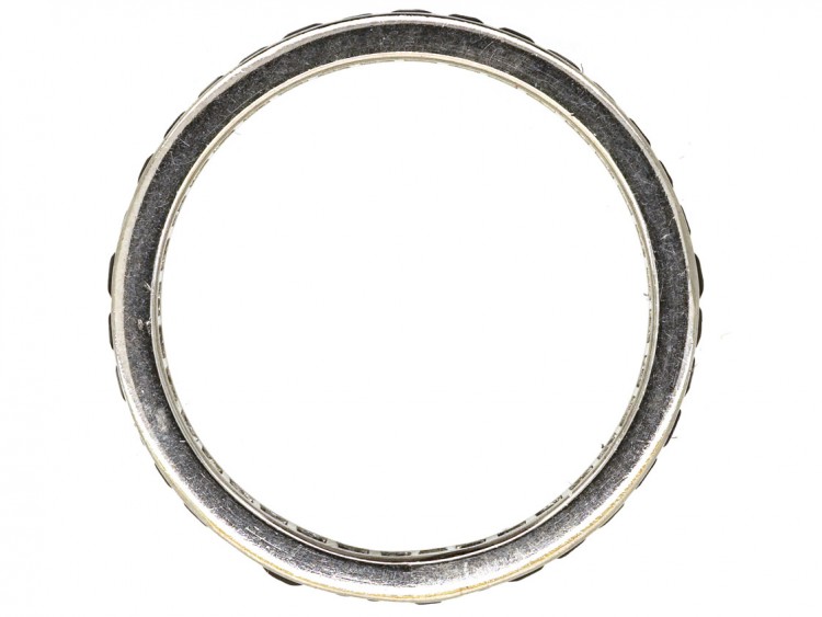 Art Deco 18ct White Gold & Sapphire Eternity Ring
